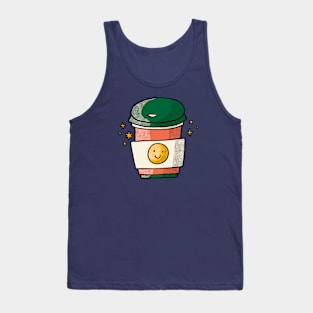 Smiley Coffee Cup Tank Top